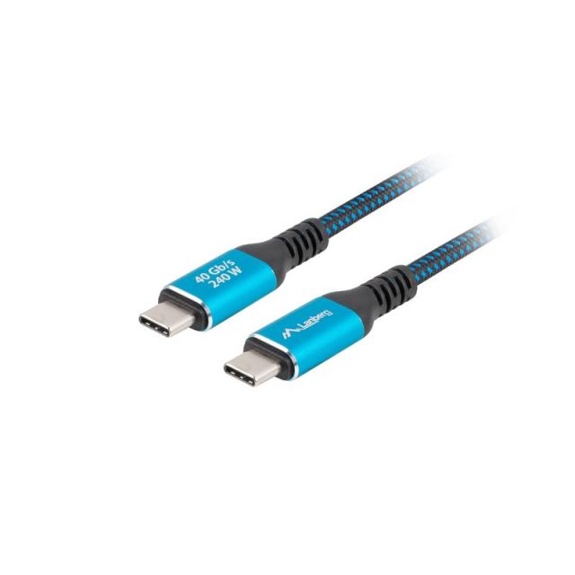 Lanberg - CA-CMCM-45CU-0015-BK cable USB USB 3.2 Gen 2 (3.1 Gen 2) 1,5 m USB C Negro, Azul
