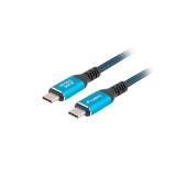 Lanberg - CA-CMCM-45CU-0015-BK cable USB USB 3.2 Gen 2 (3.1 Gen 2) 1,5 m USB C Negro, Azul