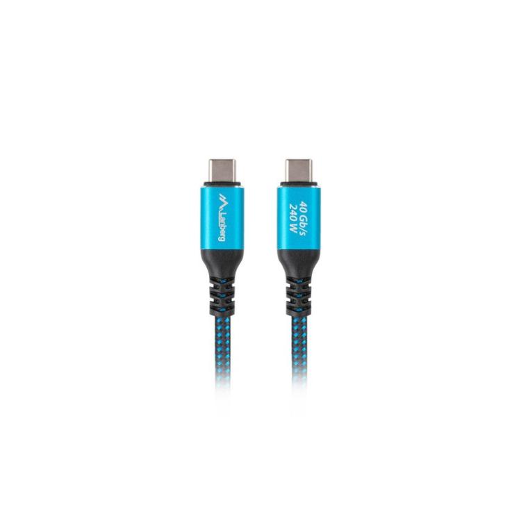 Lanberg - CA-CMCM-45CU-0020-BK cable USB 2 m USB C Negro, Azul