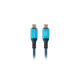 Lanberg - CA-CMCM-45CU-0020-BK cable USB 2 m USB C Negro, Azul