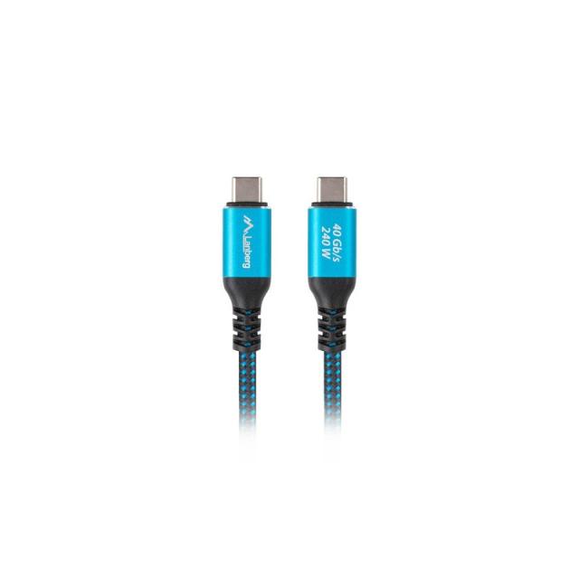 Lanberg - CA-CMCM-45CU-0010-BK cable USB USB 3.2 Gen 2 (3.1 Gen 2) 1 m USB C Negro, Azul
