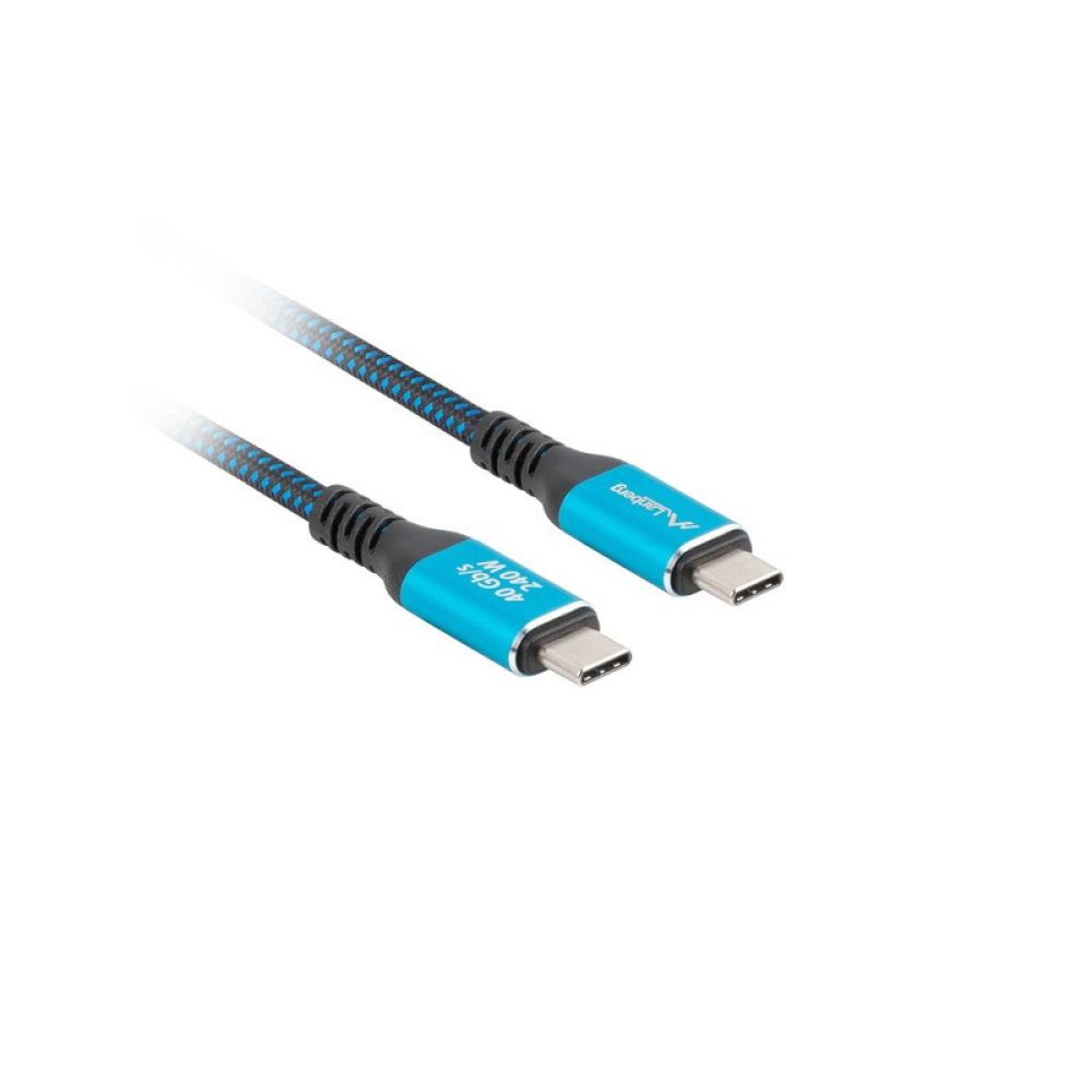 Lanberg - CA-CMCM-45CU-0010-BK cable USB USB 3.2 Gen 2 (3.1 Gen 2) 1 m USB C Negro, Azul