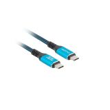 Lanberg - CA-CMCM-45CU-0010-BK cable USB USB 3.2 Gen 2 (3.1 Gen 2) 1 m USB C Negro, Azul