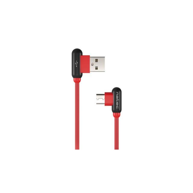 NATEC - NKA-1201 cable USB USB 2.0 1 m USB A USB C Negro, Rojo