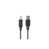 Lanberg - CA-USBA-15CU-0010-BK cable USB USB 2.0 1 m USB B Negro