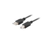 Lanberg - CA-USBA-15CU-0010-BK cable USB USB 2.0 1 m USB B Negro