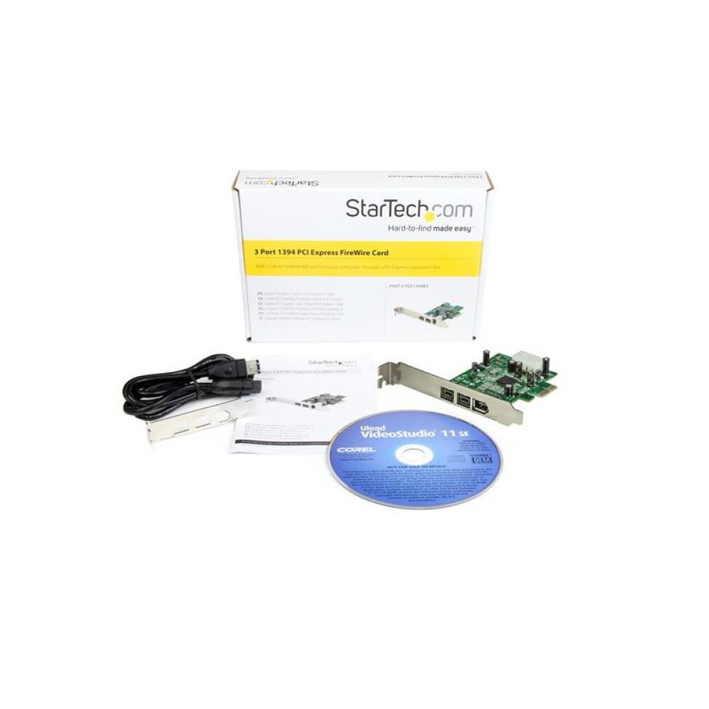 StarTech.com - Adaptador Tarjeta FireWire PCI-Express PCI-e de 2 Puertos F/W 800 y 1 Puerto F/W 400
