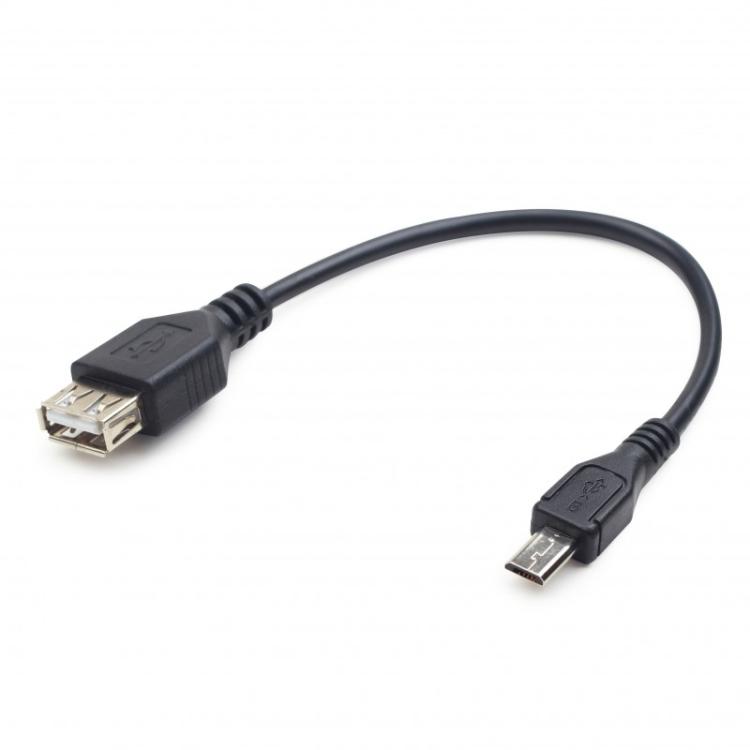 Gembird - USB A - Micro-USB B, 0.15m cable USB USB 2.0 0,15 m Negro