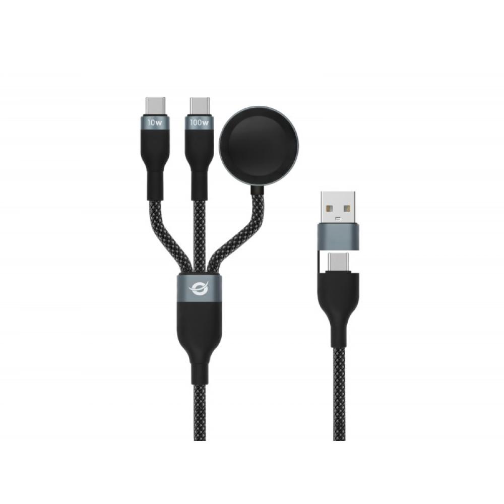 Conceptronic - ETTA08B15 cable USB USB 2.0 1,5 m USB A 2 x USB C Negro