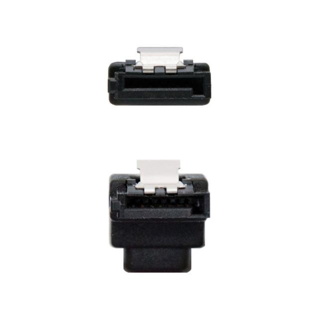 Nanocable - CABLE SATA DATOS ACODADO CON ANCLAJES 0.5 M