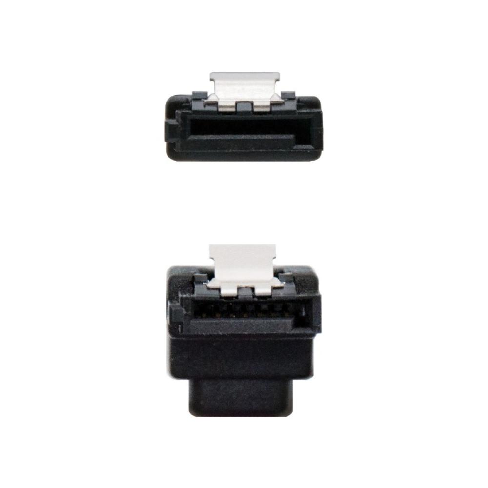 Nanocable - CABLE SATA DATOS ACODADO CON ANCLAJES 0.5 M