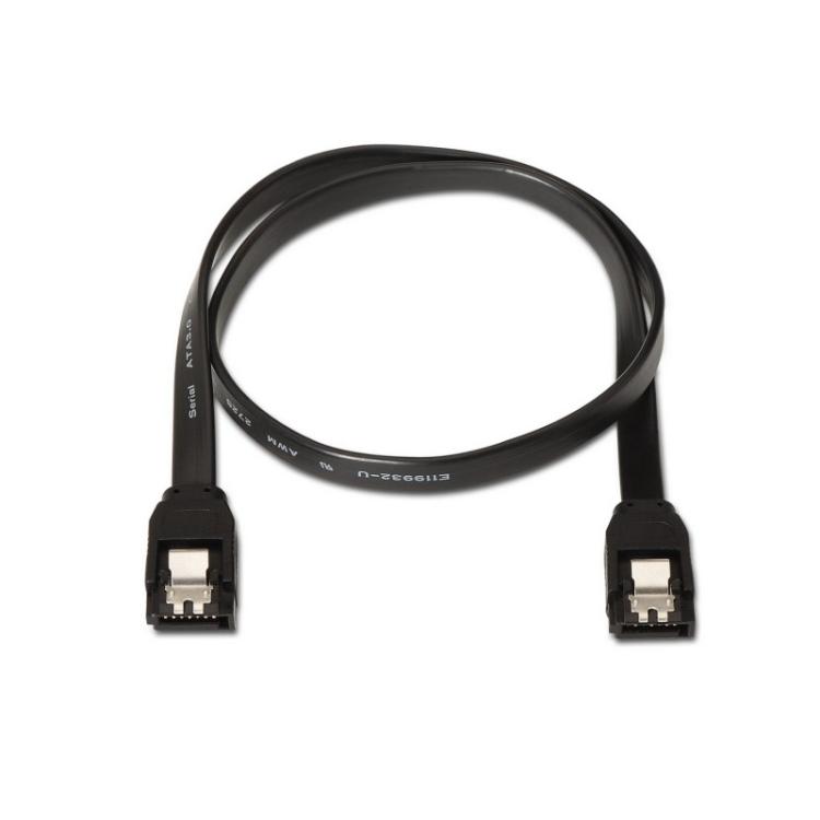 AISENS - A130-0157 cable de SATA 0,5 m SATA 7-pin Negro