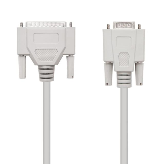 Nanocable - CABLE SERIE NULL MODEM DB9/H-DB25/M 1.8 M