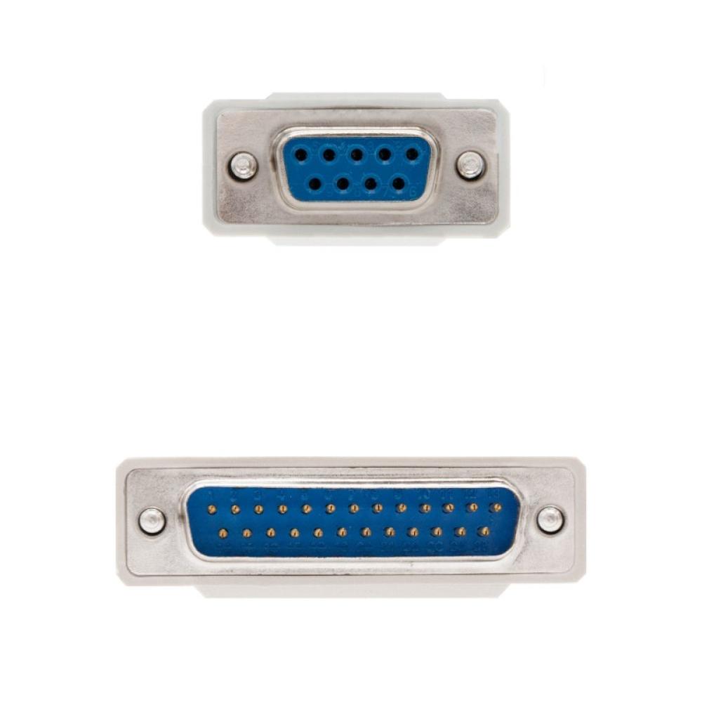 Nanocable - CABLE SERIE NULL MODEM DB9/H-DB25/M 1.8 M