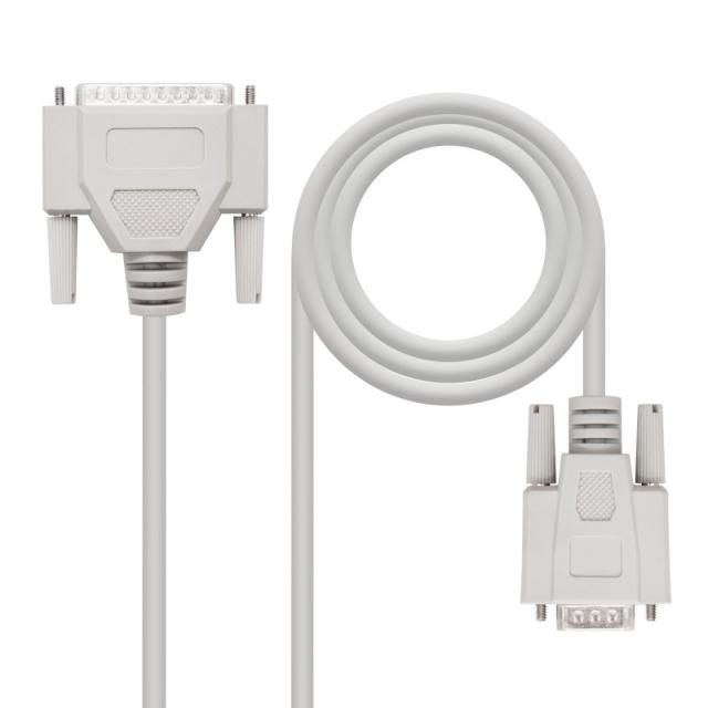 Nanocable - CABLE SERIE NULL MODEM DB9/H-DB25/M 1.8 M