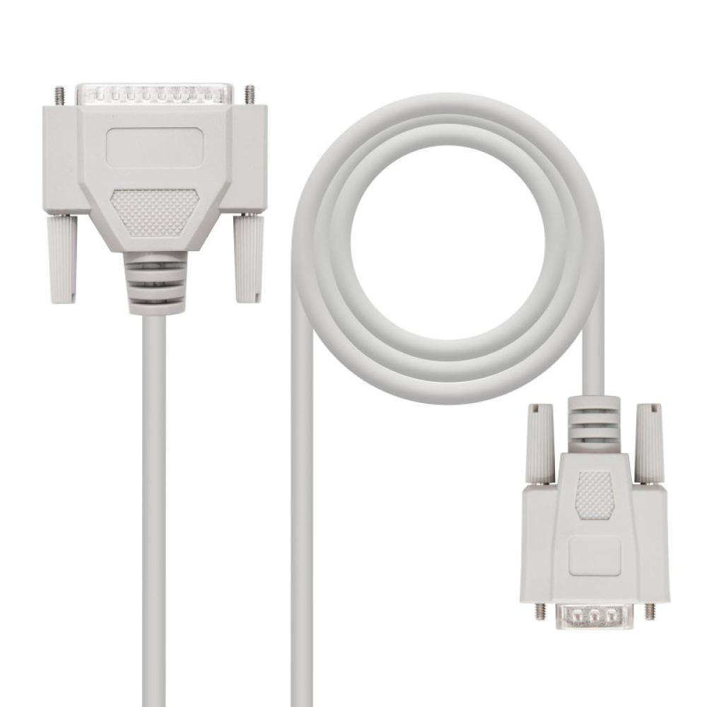 Nanocable - CABLE SERIE NULL MODEM DB9/H-DB25/M 1.8 M