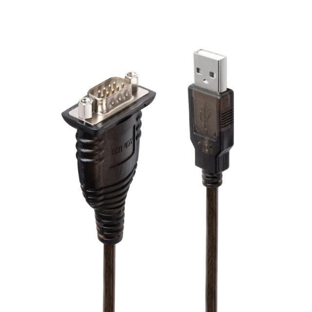 Lindy - 43413 cable de serie Gris 1,5 m USB tipo A RS-232