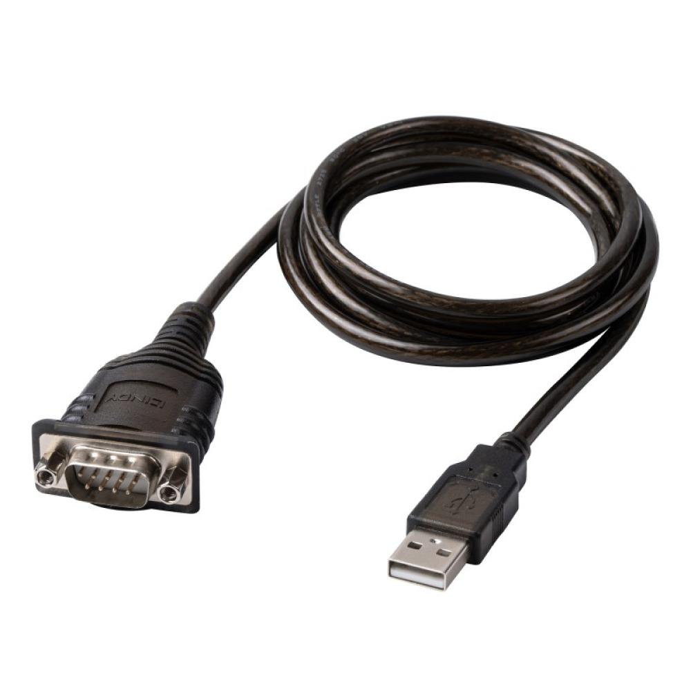 Lindy - 43413 cable de serie Gris 1,5 m USB tipo A RS-232