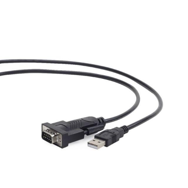 Gembird - UAS-DB9M-02 cable de serie Negro 1,5 m USB tipo A DB-9