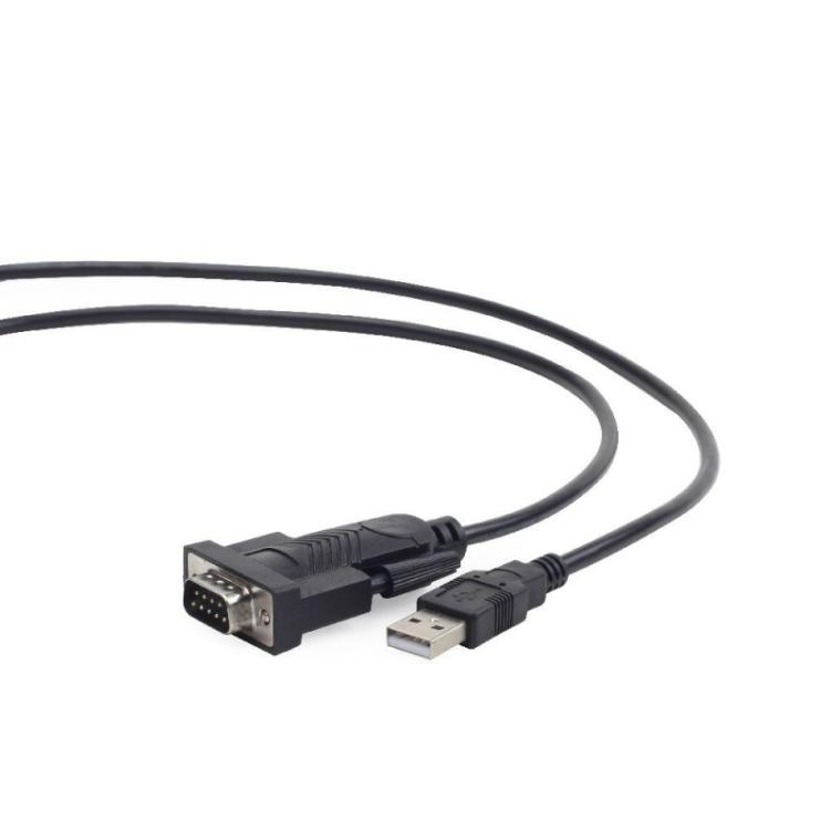 Gembird - UAS-DB9M-02 cable de serie Negro 1,5 m USB tipo A DB-9