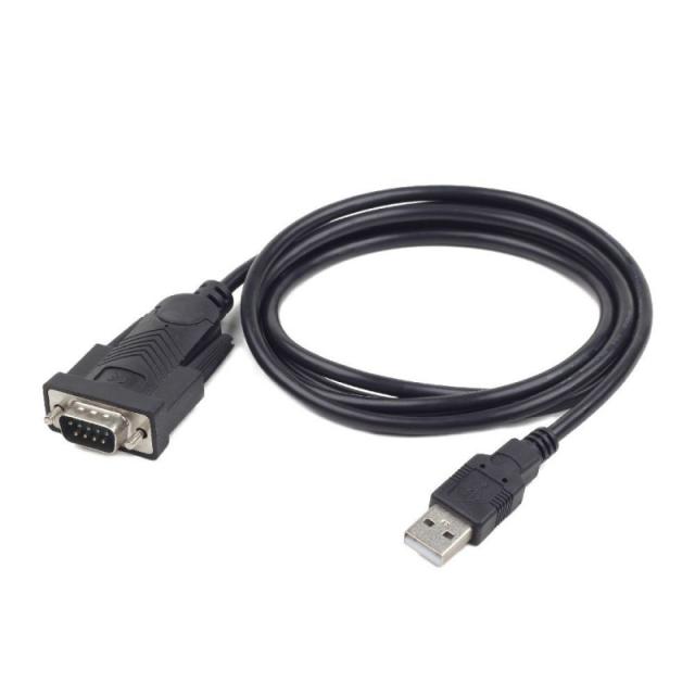 Gembird - UAS-DB9M-02 cable de serie Negro 1,5 m USB tipo A DB-9
