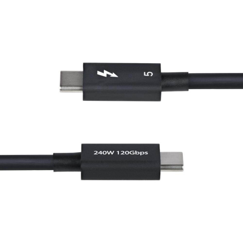 StarTech.com - Cable Thunderbolt 5 de 50cm - Cable Thuderbolt Certificado - 80Gbps Hasta 120Gbps - Entrega de Alimentación PD de