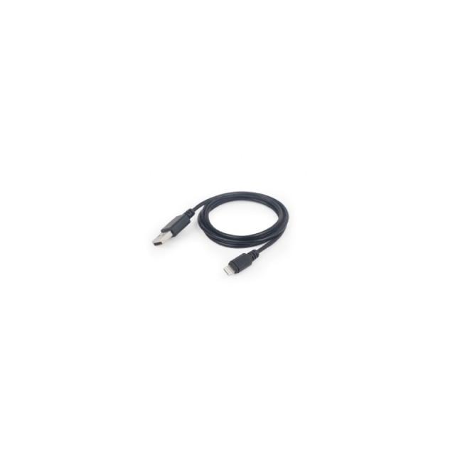 Gembird - CC-USB2-AMLM-1M cable de conector Lightning Negro