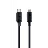 Gembird - CC-USB2-CM8PM-1.5M cable de conector Lightning 1,5 m Negro