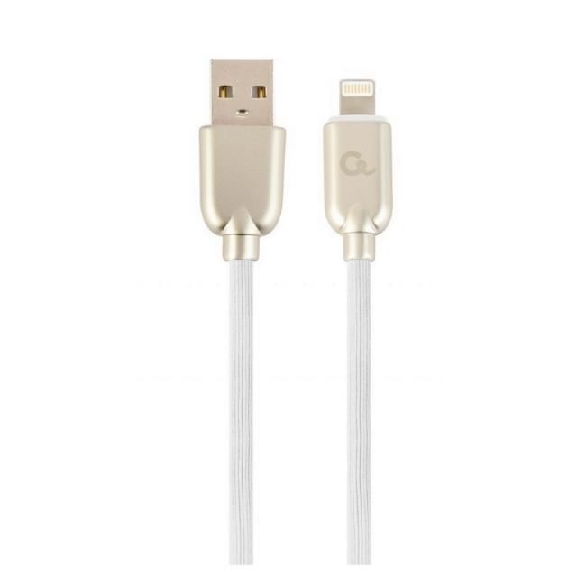 Cablexpert - CC-USB2R-AMLM-2M-W cable de conector Lightning Blanco