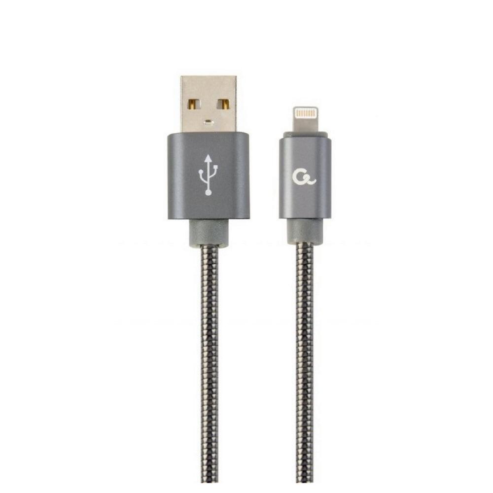 Cablexpert - CC-USB2S-AMLM-1M-BG cable de conector Lightning 8 m Gris