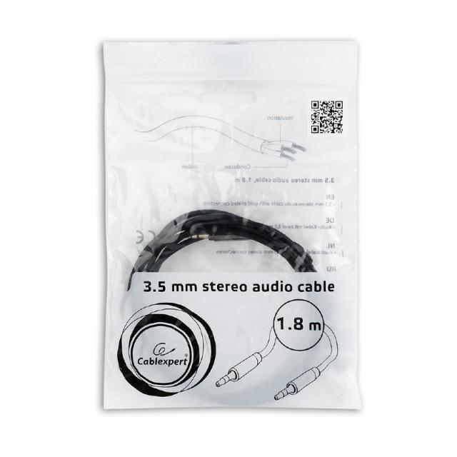 Gembird - CCAP-444-6 cable de audio 1,8 m 3,5mm Negro