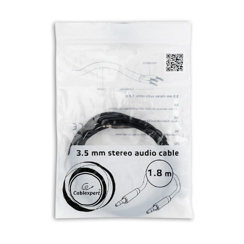 Gembird - CCAP-444-6 cable de audio 1,8 m 3,5mm Negro
