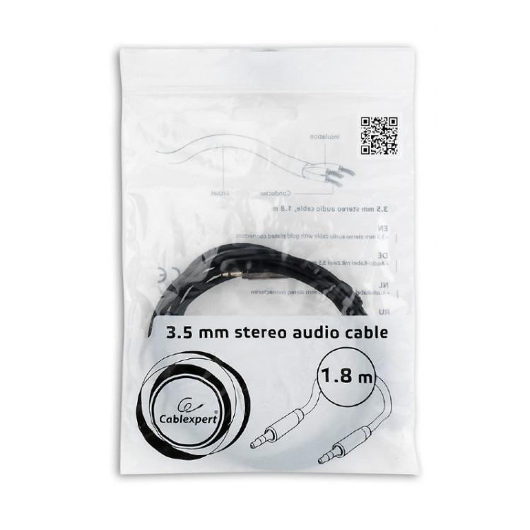 Gembird - CCAP-444-6 cable de audio 1,8 m 3,5mm Negro