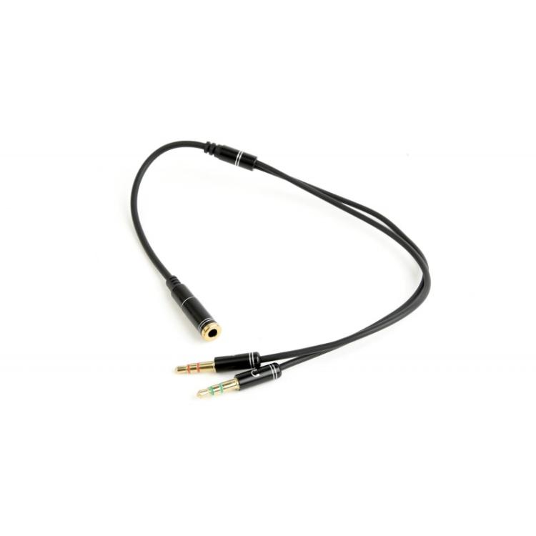 Gembird - Adapter audio stereo 3.5mm mini Jack/4PIN/ cable de audio 0,2 m 3,5mm 2 x 3.5mm Negro