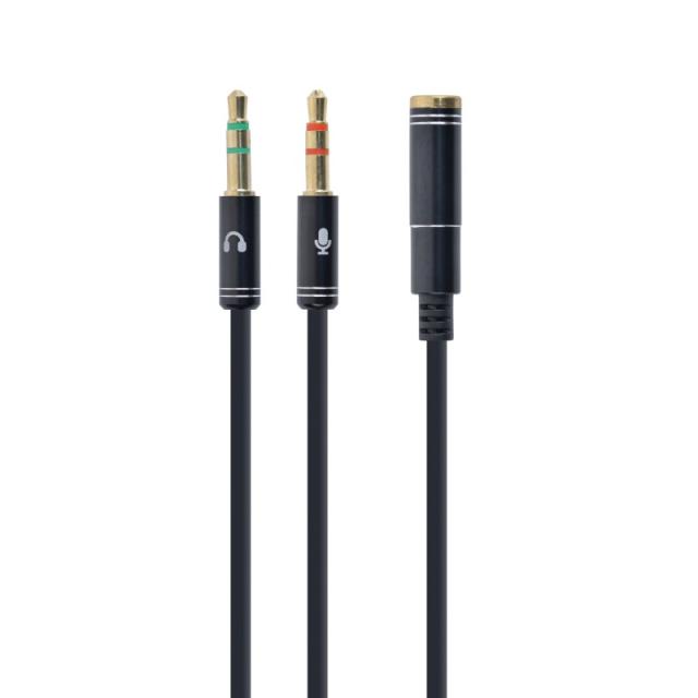 Gembird - Adapter audio stereo 3.5mm mini Jack/4PIN/ cable de audio 0,2 m 3,5mm 2 x 3.5mm Negro