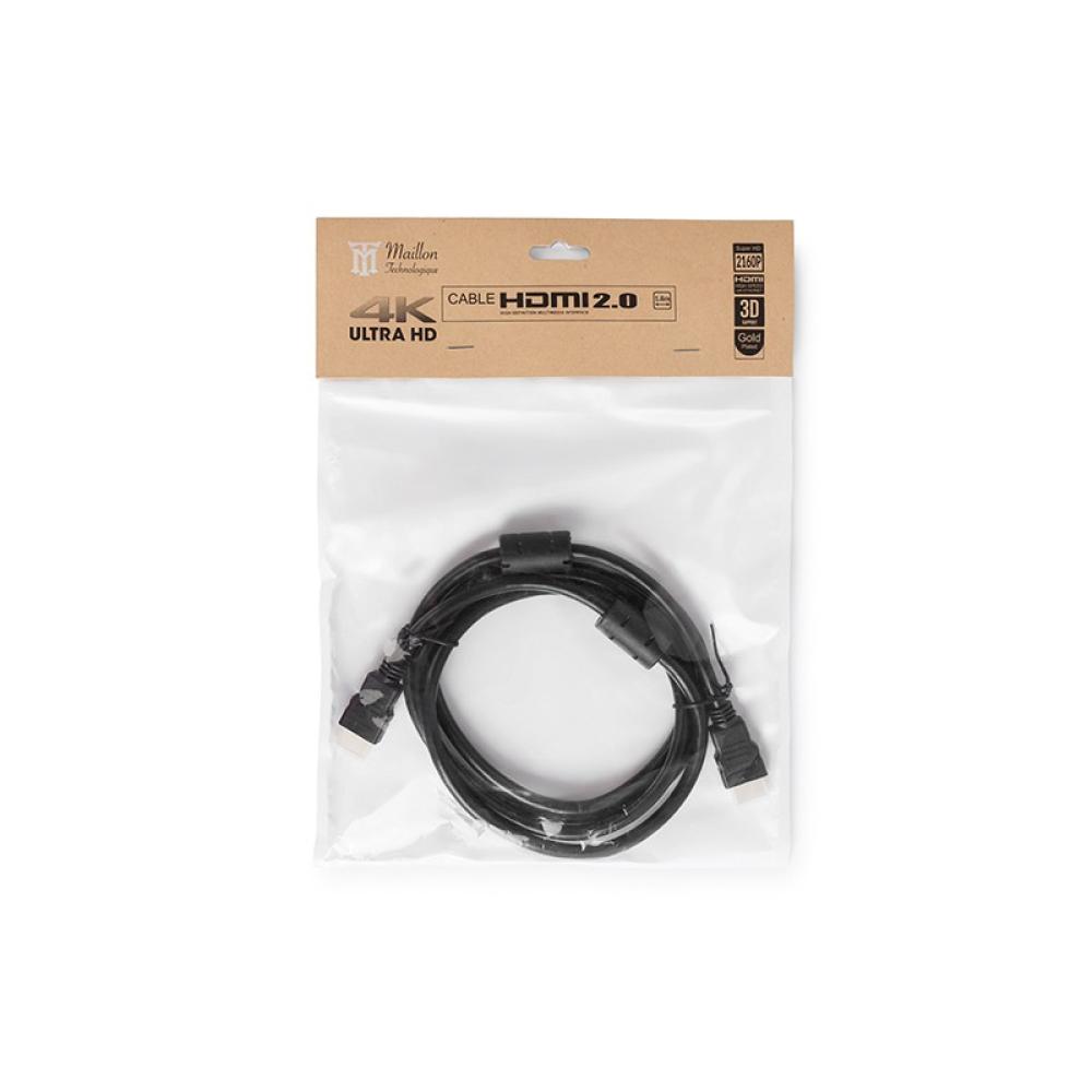 Maillon Technologique - Basic MTBHDB2018 cable HDMI 1,8 m HDMI tipo A (Estándar) Negro