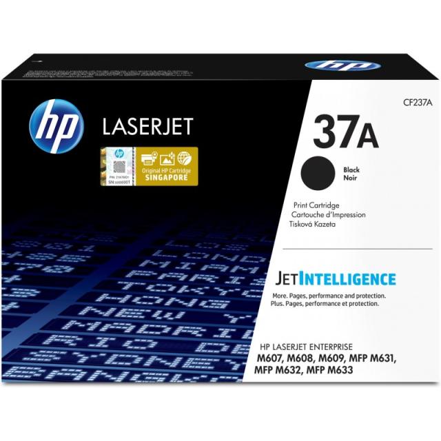 HP - Cartucho de tóner original LaserJet 37A negro