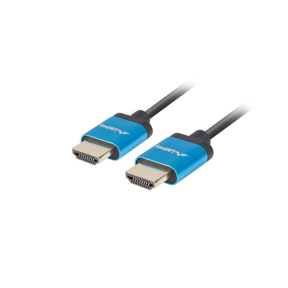 Lanberg - CA-HDMI-22CU-0010-BK cable HDMI 1 m HDMI tipo A (Estándar) Negro, Azul