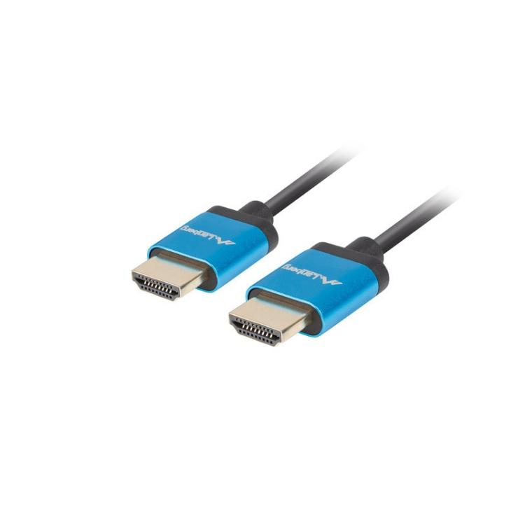 Lanberg - CA-HDMI-22CU-0010-BK cable HDMI 1 m HDMI tipo A (Estándar) Negro, Azul
