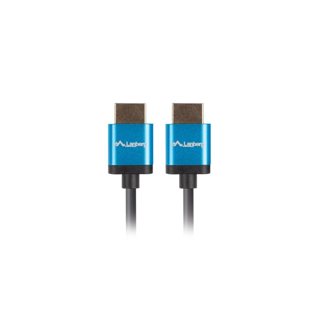 Lanberg - CA-HDMI-22CU-0010-BK cable HDMI 1 m HDMI tipo A (Estándar) Negro, Azul