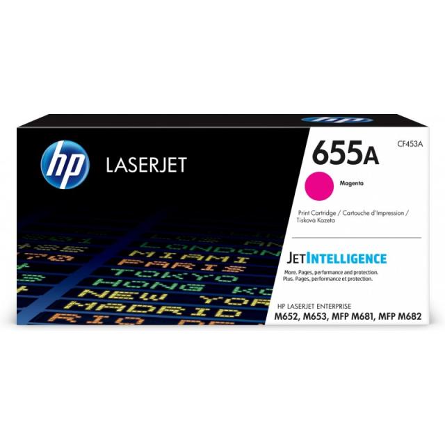 HP - Cartucho de tóner Original LaserJet 655A magenta