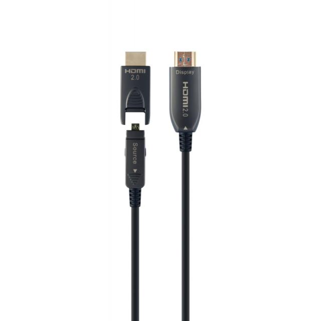 Gembird - CCBP-HDMID-AOC-30M cable HDMI HDMI tipo A (Estándar) HDMI tipo D (Micro) Negro