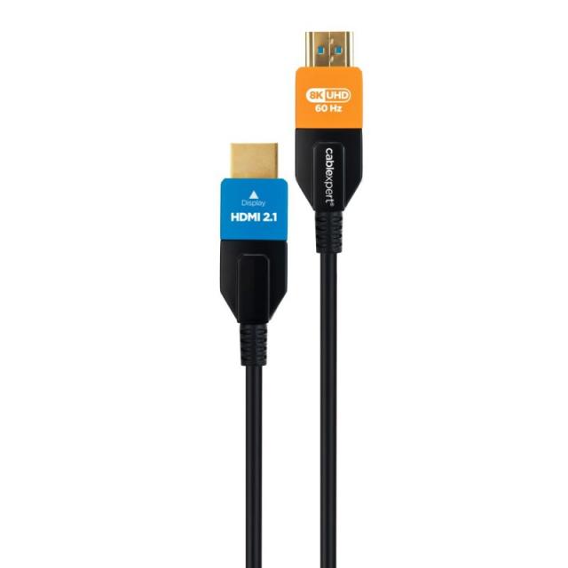 Gembird - CC-HDMI8K-AOC-20M cable HDMI HDMI tipo A (Estándar) Negro, Azul, Naranja