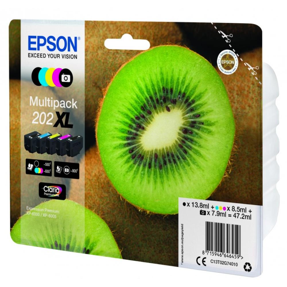 Epson - Kiwi Multipack 5-colours 202XL Claria Premium Ink