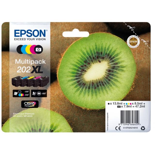 Epson - Kiwi Multipack 5-colours 202XL Claria Premium Ink