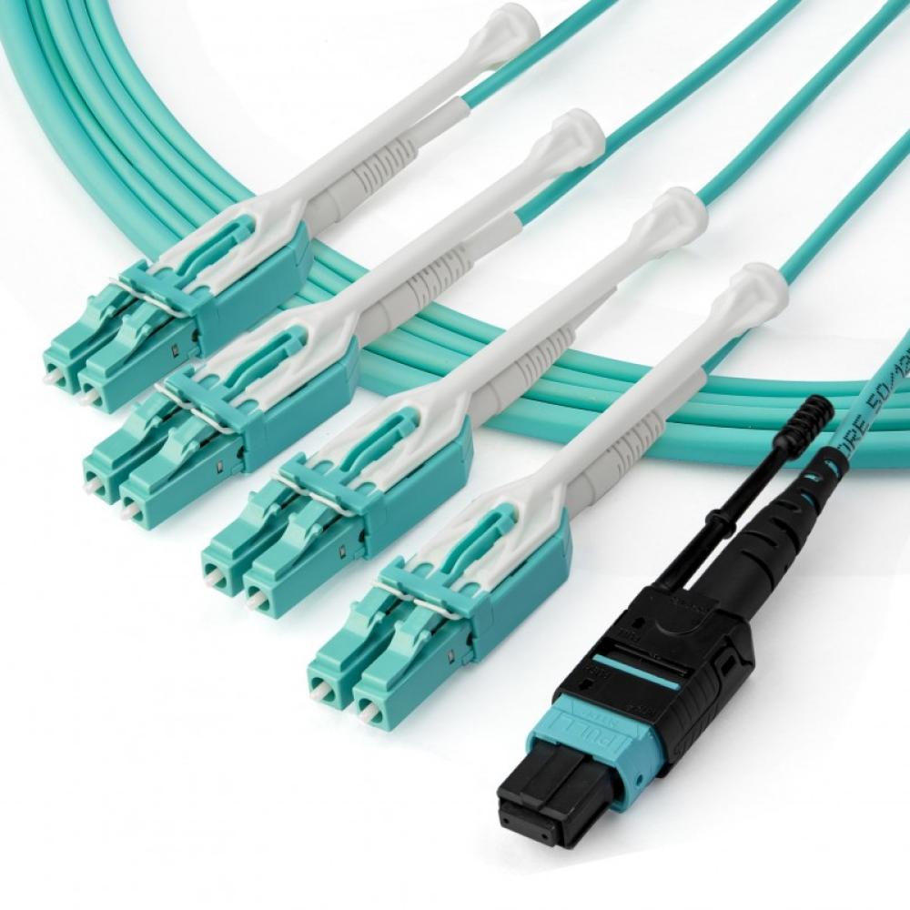 StarTech.com - MPO8LCPL3M Cable de fibra óptica e InfiniBand 3 m MPO/MTP 8x LC Color aguamarina
