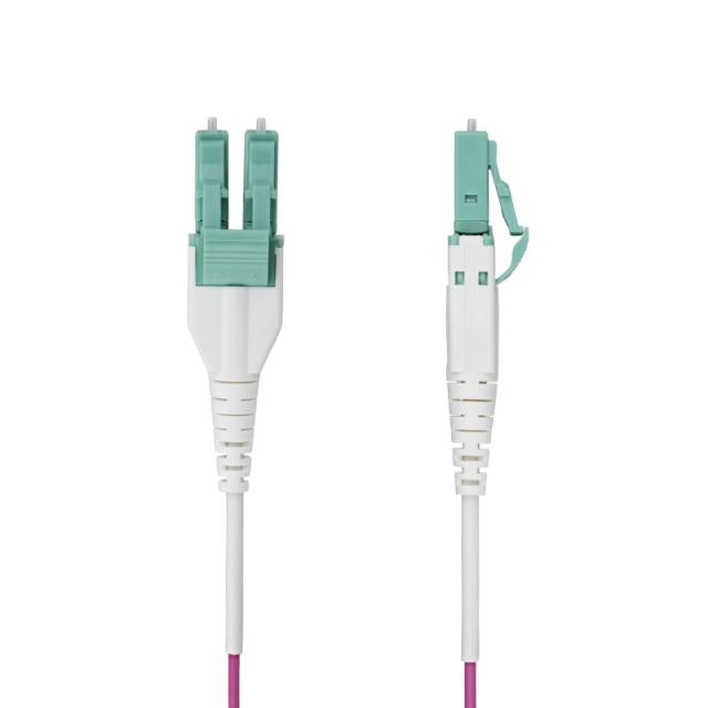 StarTech.com - Cable de Fibra Óptica Multimodo OM4 LC a LC UPC de 30m - 50/125µm - 40G/100G - Violeta Érica - LOMMF/VCSE - Cable