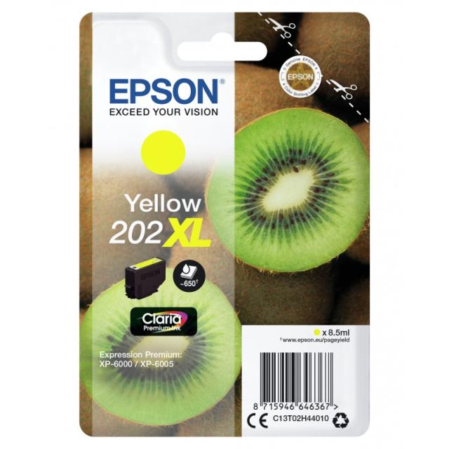 Epson - Kiwi Singlepack Yellow 202XL Claria Premium Ink