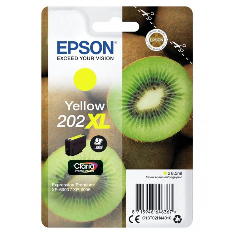 Epson - Kiwi Singlepack Yellow 202XL Claria Premium Ink