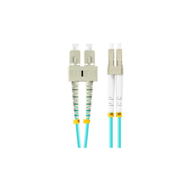 Lanberg - FO-LUSU-MD31-0020-TQ Cable de fibra óptica e InfiniBand 2 m 2x LC 2x SC LC/SC Color aguamarina